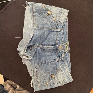 Denim micro shorts